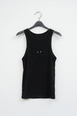 (W) Dot Black Sleeveless