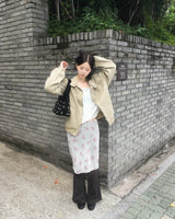 フラワー シフォン スカート