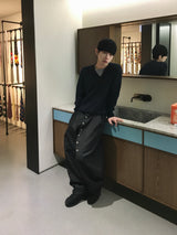 トライブレイヤードクロップVネックニット 4C
