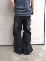 アイル ダメージ フレアデニムパンツ2C