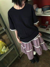 [unisex] モンゾレイヤードポケットボクシー半袖Tシャツ