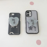 Youth Spirit Power Stone Gray Star Heart Acrylic Smart Tok (MacSafe compatible)