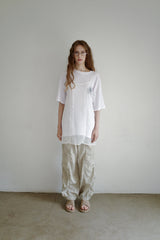 Sheer layered slip, White