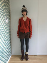 Whistle Angora Halter Neck Cardigan (3color)