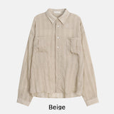 クリンクル ダブルポケット ロールアップ チェックシャツ