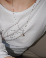 [925SILVER] PURE ROSE PENDENT NECKLACE