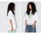 Simple and fun printed summer pure cotton loose short-sleeved T-shirt