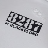 8287 Center Logo Vintage Crop Hoodie (White)