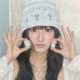 nostalgic knit beanie white