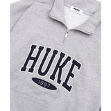 HUKE ロゴ グレー ハーフ ジップアップ MTM