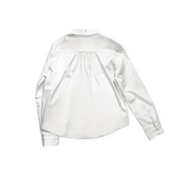 ROUND COLLAR LACE SHIRT OFF WHITE