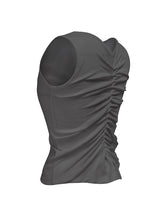  BACK WEAVE SLEEVELESS . CHARCOAL