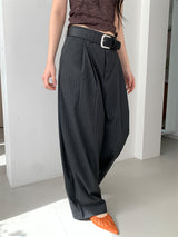 STRIPE TWILL BALLOON SLACKS (2C)