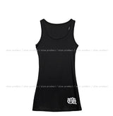 Sord lettering ribbed long sleeveless