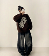 Somyi Bold Dice Graphic Oversized Fit Knitwear
