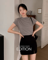 [MADE] ナチュラルハーフネックショートスリーブTシャツ