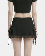 Elva Ribbon Lace Mini Skirt