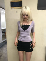 GLOW NAPOLEON STUD MINI SKIRT