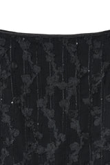 rose skirt (black)