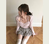 [ballet mood💗] punit tulle halter layer top