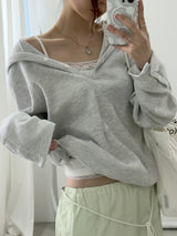 レースキャミトップ (Dumble, Bio-Washed) 2sizes - Ivory