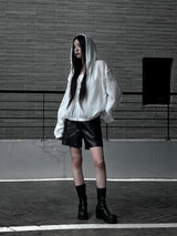 [unisex] サマークールシースルーフードジップアップ (2color)