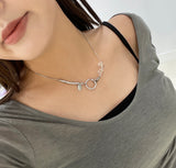 Dazzle Ball Circle Necklace