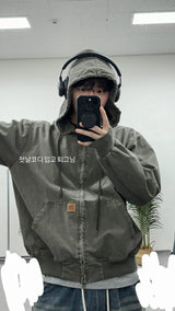 Cb Patch Work Hooded Jumper