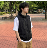 クールケア ナイロン ウィンドブレーカー ベスト ブラック