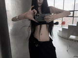 low-rise ring pants (2color)