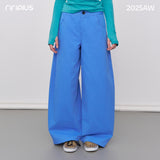 Riverstone Plus Back Accordion Pleat Dopamine Loose Casual Pants Women Autumn Straight Wide Leg Trousers