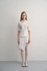 STRIPE FRILL SHIRT