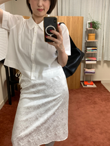 Satin flower skirt
