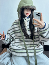 MINK🐻🧸RIVET STRING LONG WIDE PANTS 💙🖤2COLOR