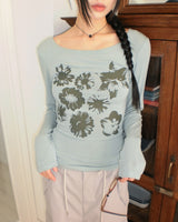 Bonto Flower Sheer T-Shirt