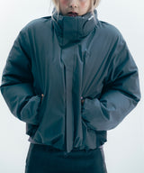 Detachable Muffler Down Jacket / Charcoal