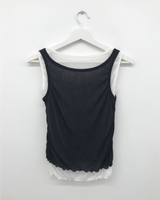 Node frill layered sleeveless top (4color)