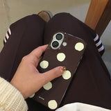 wittyドットケース (brown+yellow)
