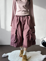 The Hill Pigment Washed Cargo Bermuda Pants  4 Color 