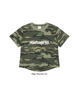 カモ パターン ベーシック ロゴ クロップ Tシャツ グリーン