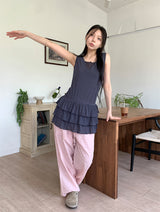 リボンパンチングワイドパンツ (3C)