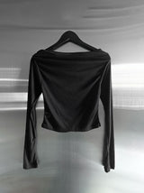 Bellin See-through Off-Shoulder Cardigan