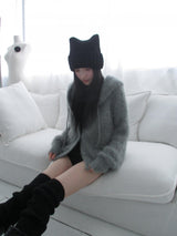 winter knit hoodie