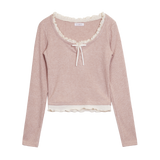 バレエレースニットトップス (3 COLORS)