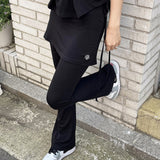 レイヤードストリングスカートパンツ [BLACK]