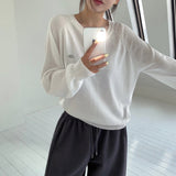 [MADE] Silhouette, summer V-neck loose fit knit
