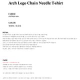 アーチロゴチェーンニードルTシャツ ホワイト