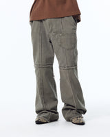 Double Pocket Incision Jeans/Grey
