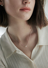 [925 silver] Un.silver.129 / bondir necklace (silver/ball)