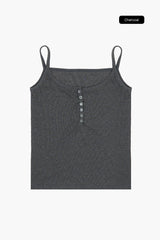 Zelia henley ribbed top